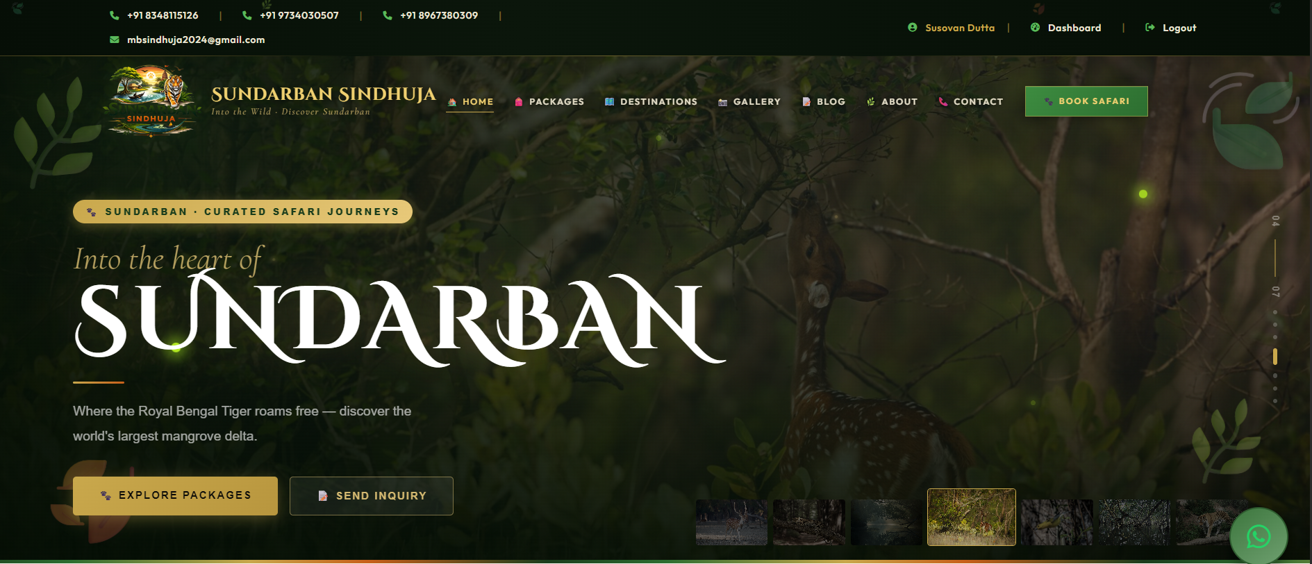 Sundarban Sindhuja Tourism Website