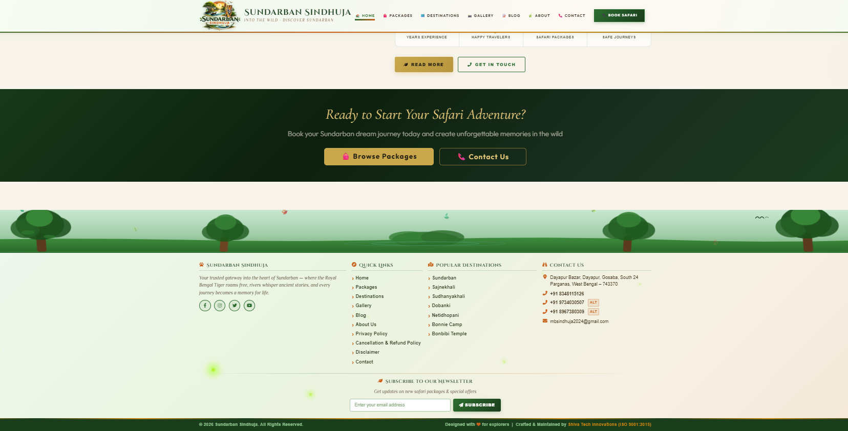 Sundarban Sindhuja Tourism Website — image 8