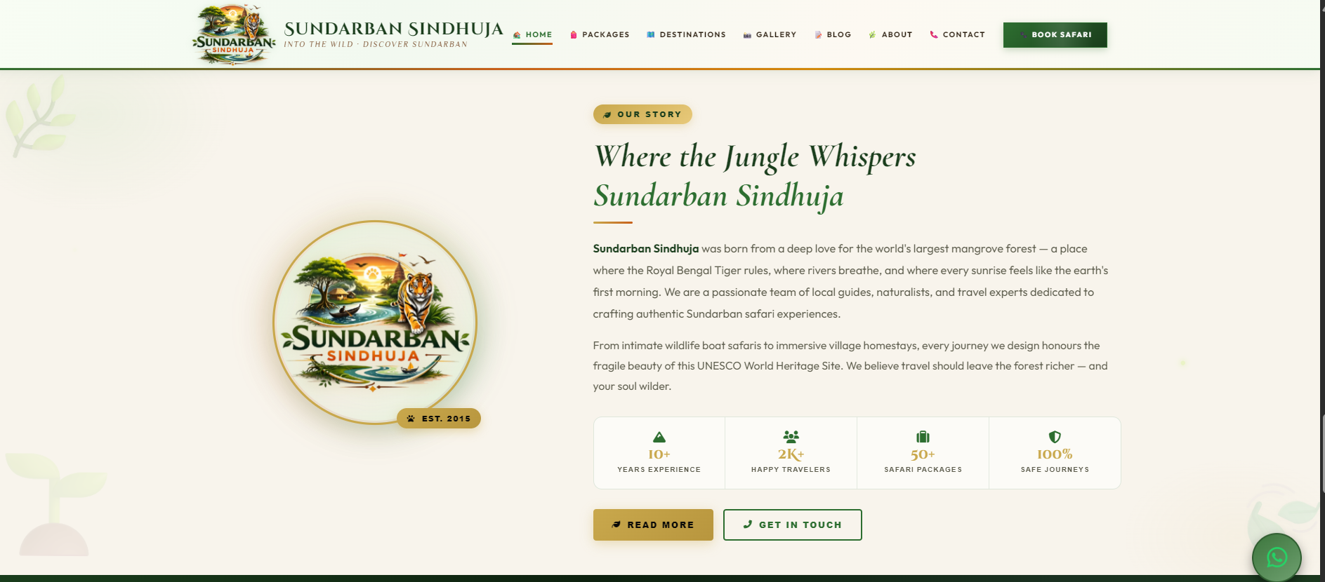 Sundarban Sindhuja Tourism Website — image 9